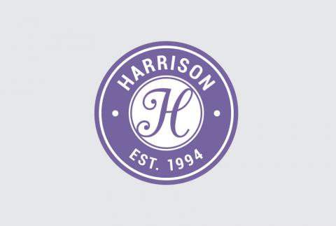 Harrison logo in purple
