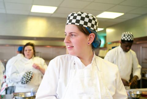 Kitchen staff in attire