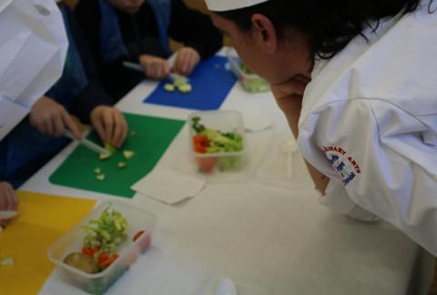 Chefs working on recipe