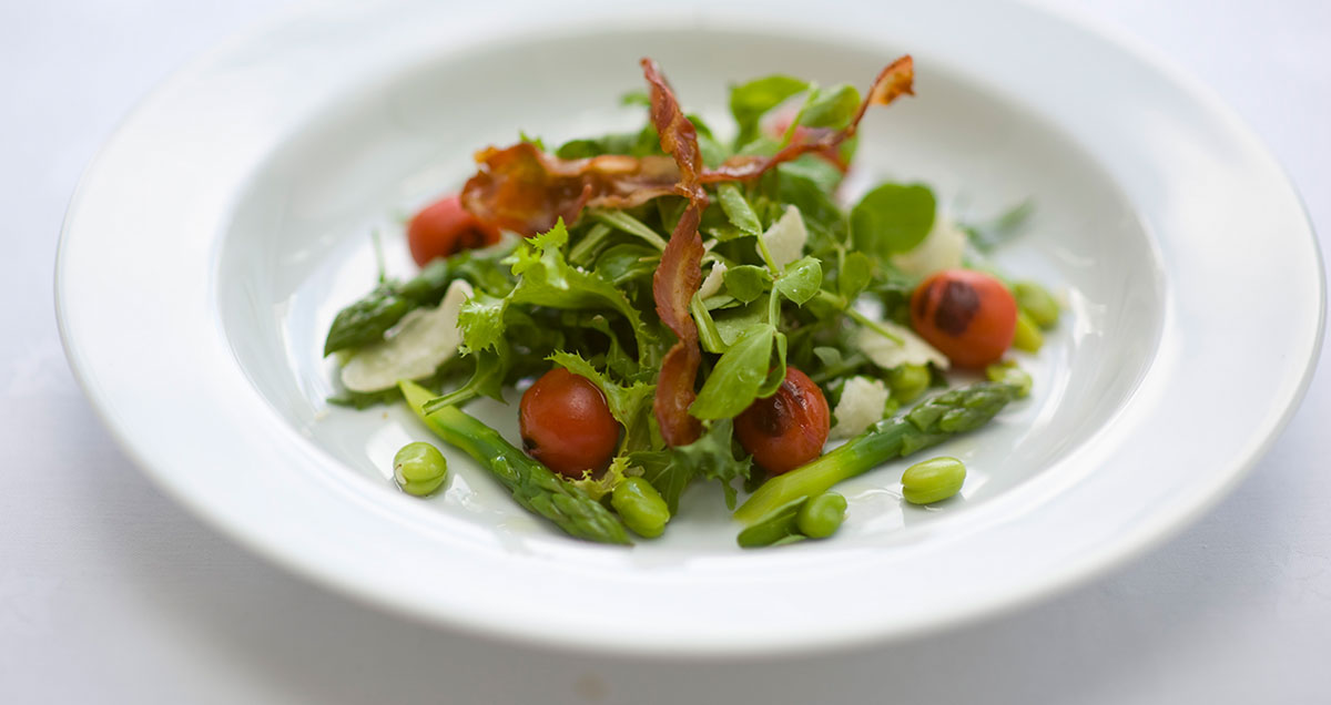 A plate with salad