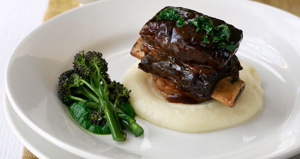 Braised rib of beef with celeriac purée