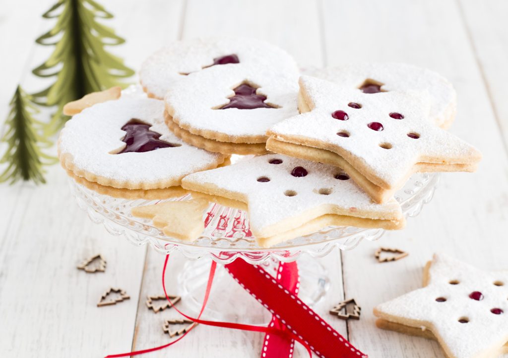 Plate of festive cookies