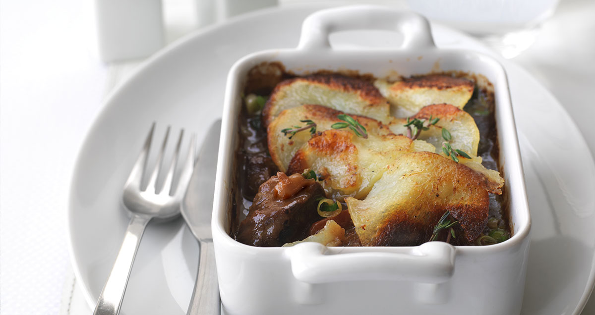 A tray of lamb hotpot