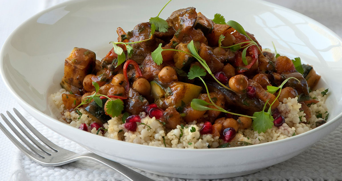 Vegetable and chickpea tagine